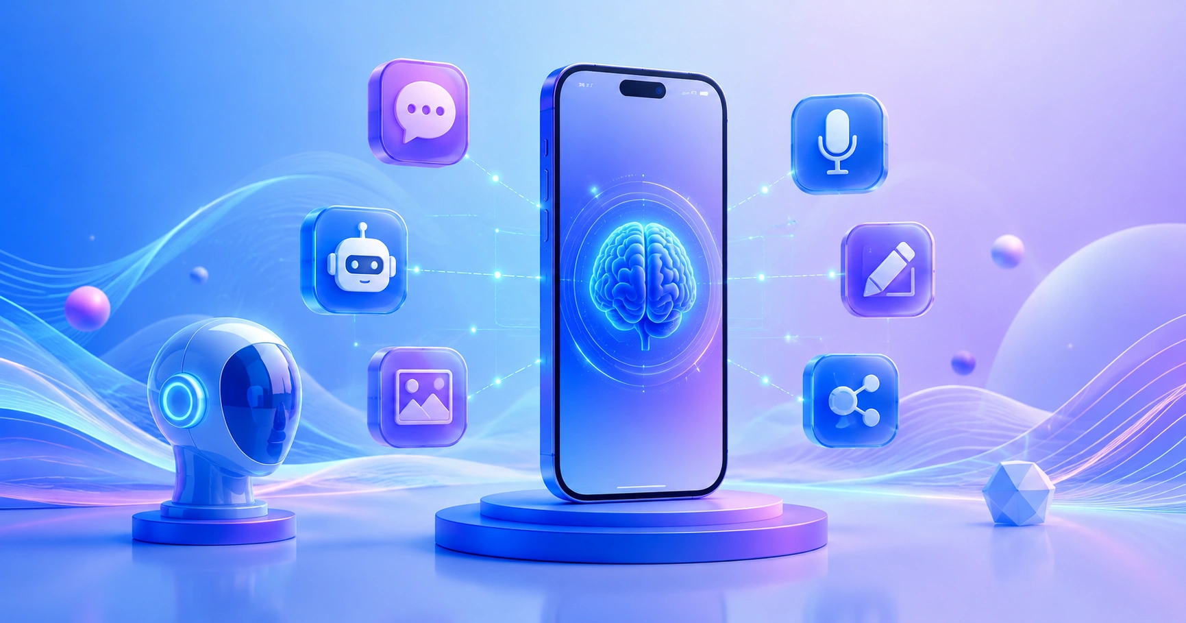 Official AI apps grid with verified badges on a smartphone