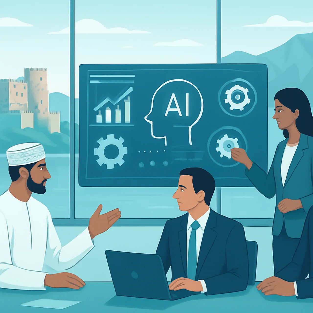 Businesses in Oman adopting AI tools and analytics