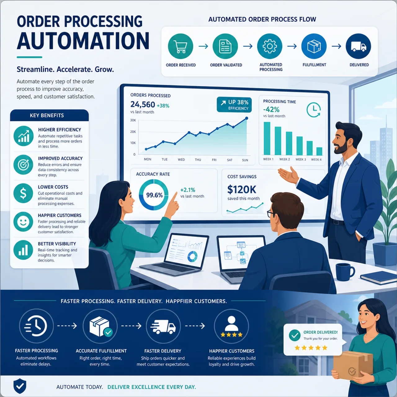 Benefits of order processing automation