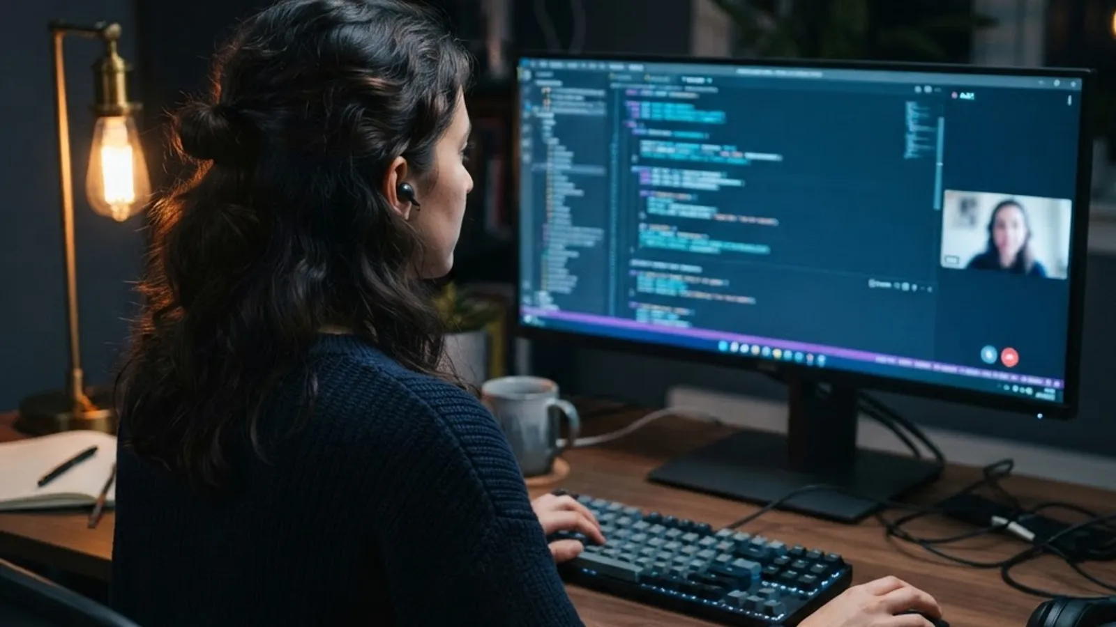 Senior engineer working through a live coding interview