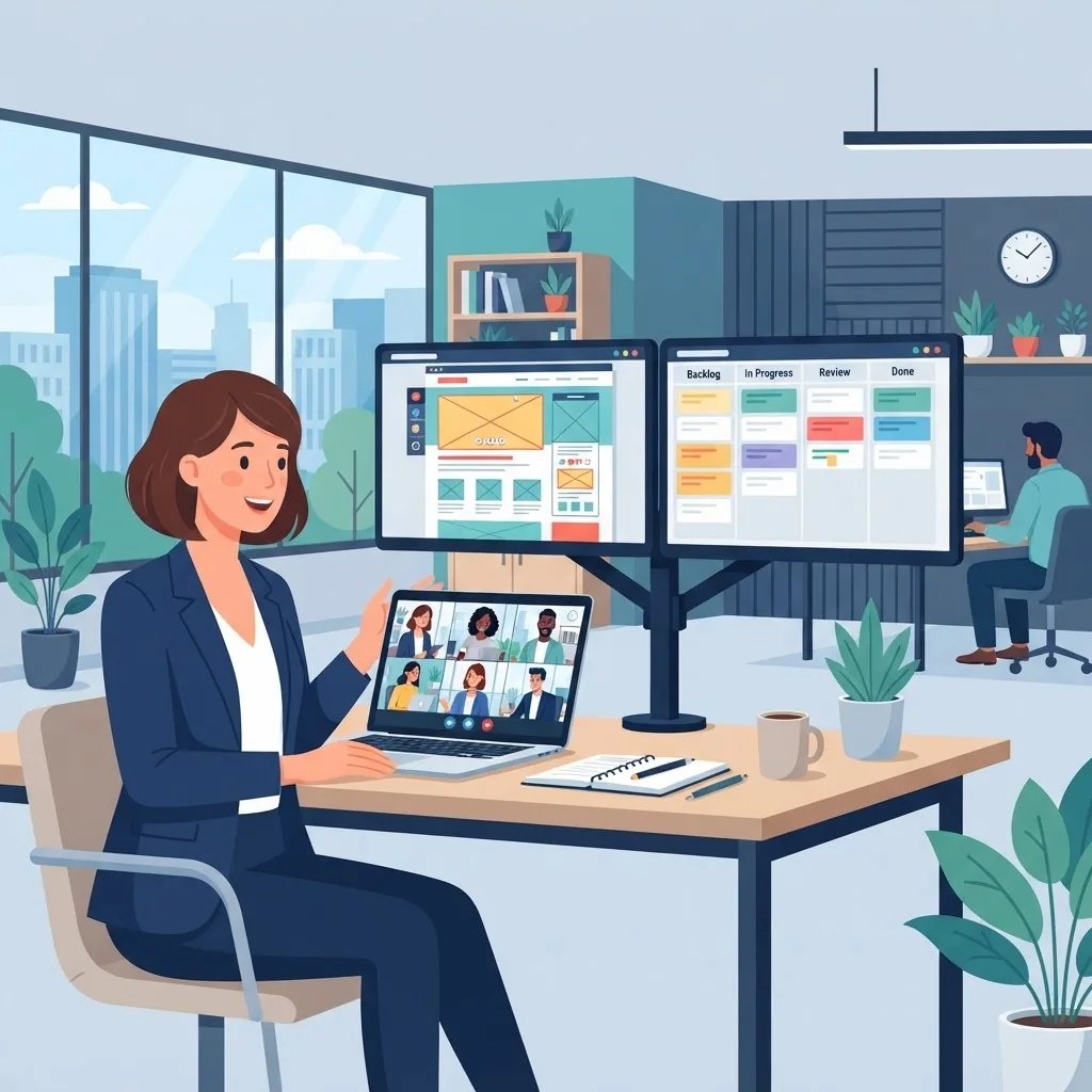 In-house product manager reviewing work with an outsourced development team