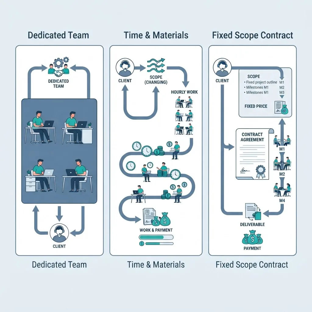 Engagement models for outsourced web development projects