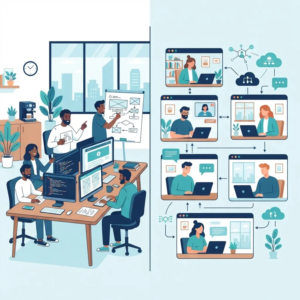 In-house web development team compared with an outsourced remote team
