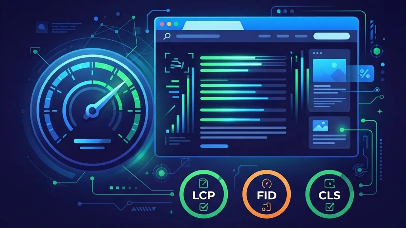 Indicateurs de performance et Core Web Vitals d'une application web