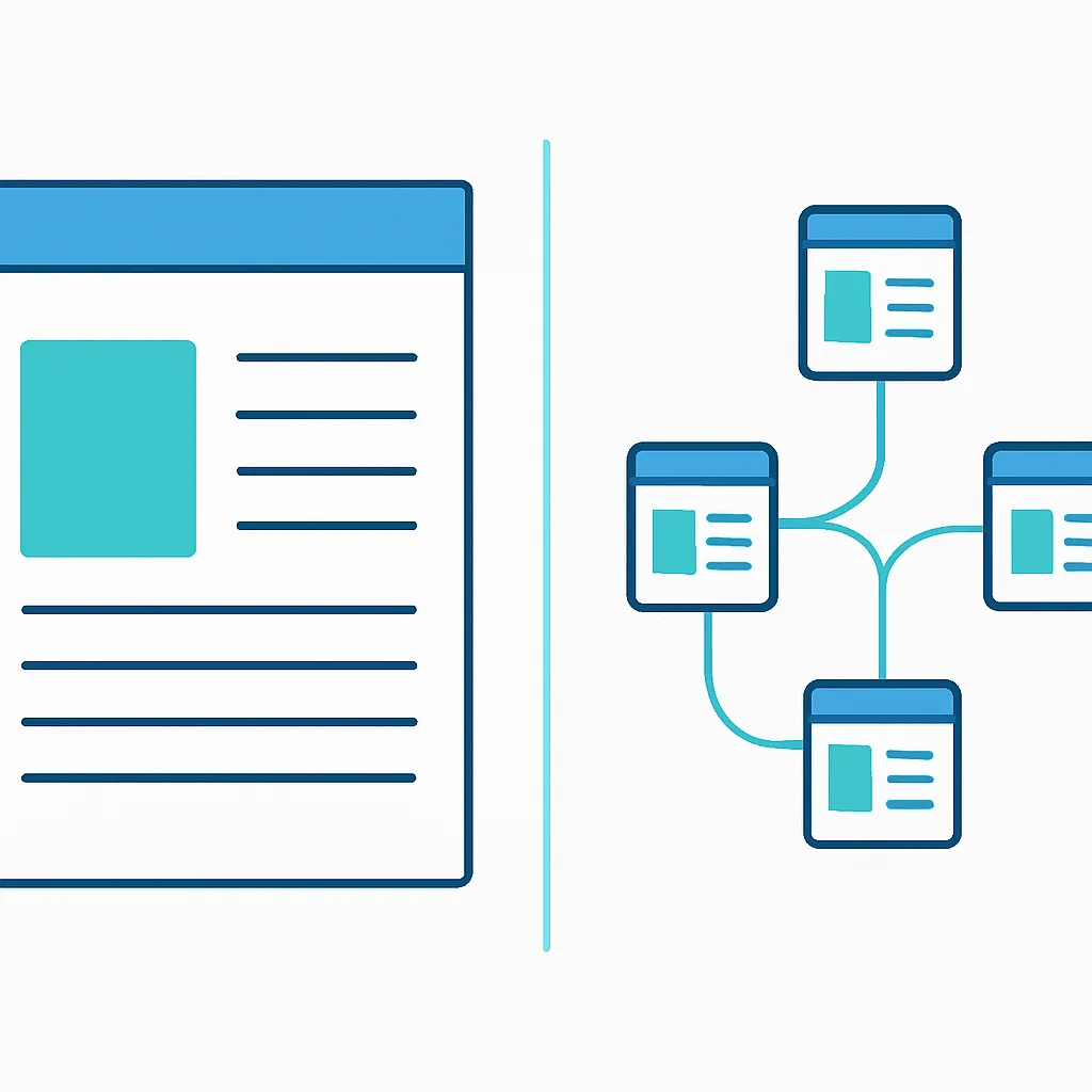 Pillar page versus cluster comparison