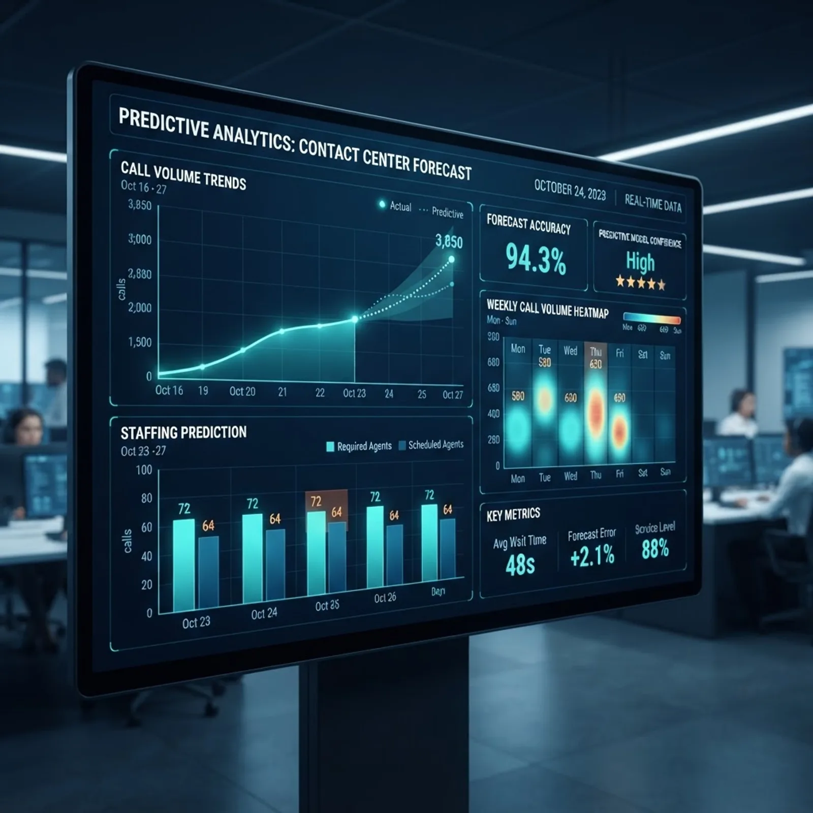 Predictive analytics forecasting contact center demand