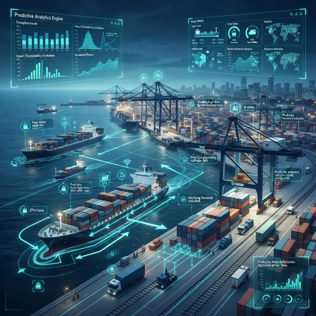 Predictive analytics optimizing port and logistics operations