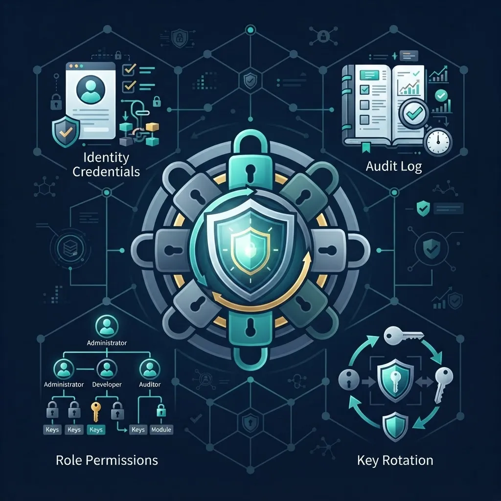 Security layers and governance controls for a private blockchain