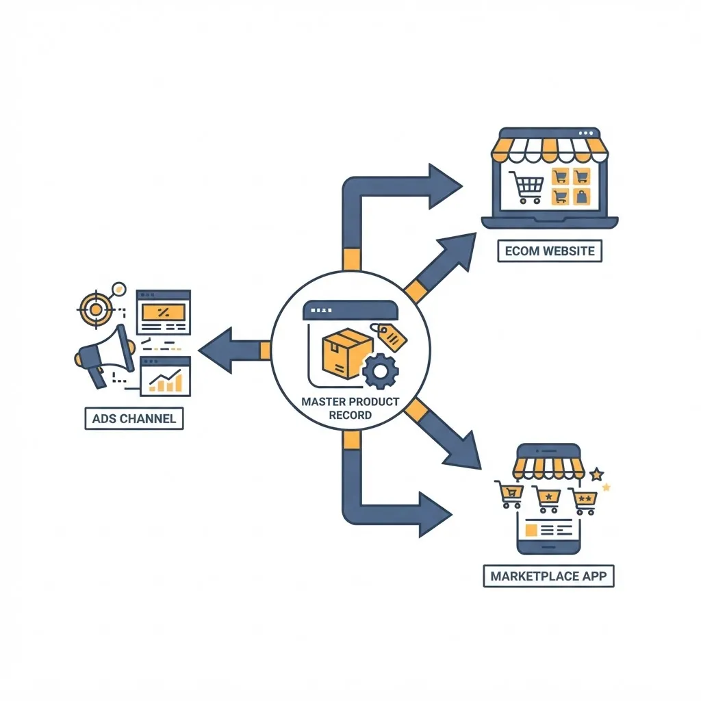 Product data management in e commerce overview diagram