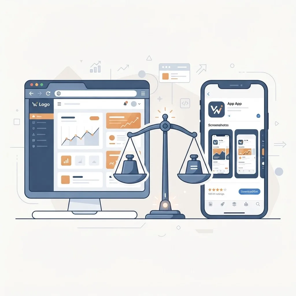 Comparison of a browser based progressive app and a native mobile app