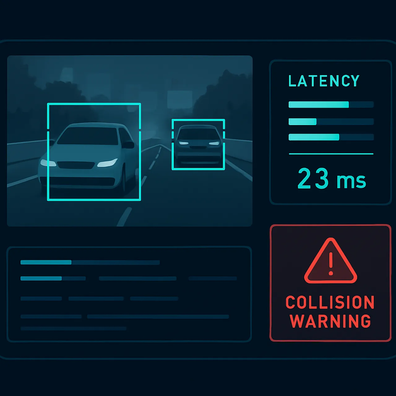 Real-time collision detection monitoring dashboard with live alerts