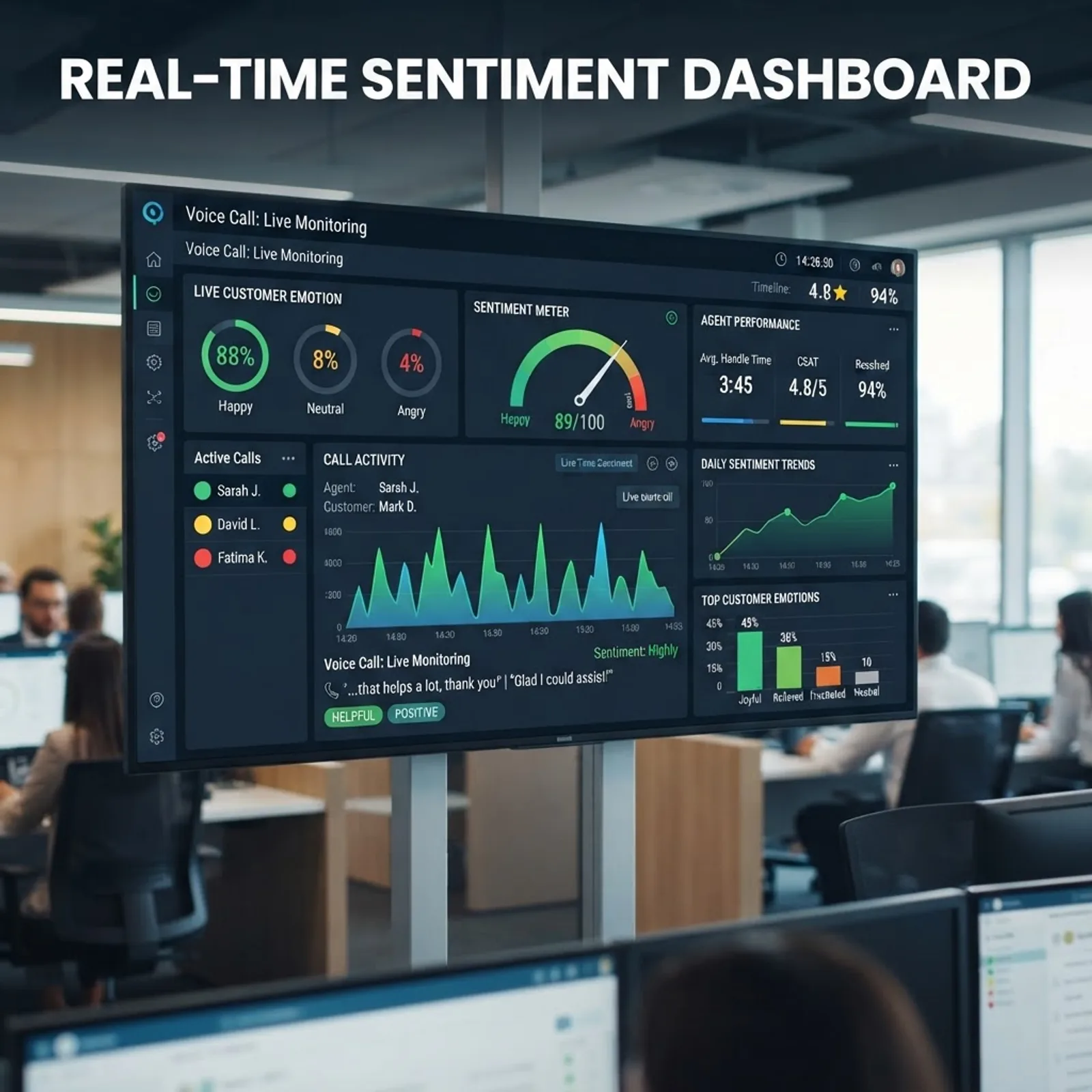 Real-time sentiment analysis dashboard