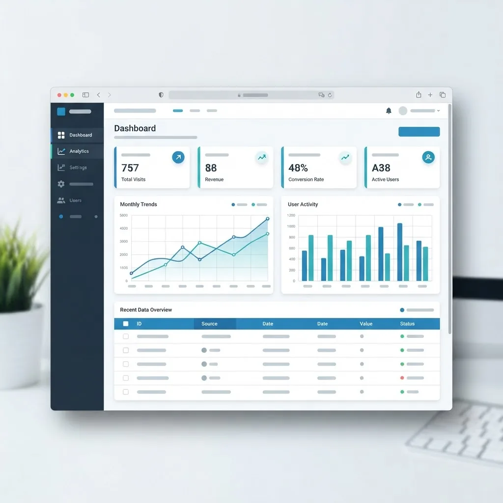 SaaS analytics dashboard web app example