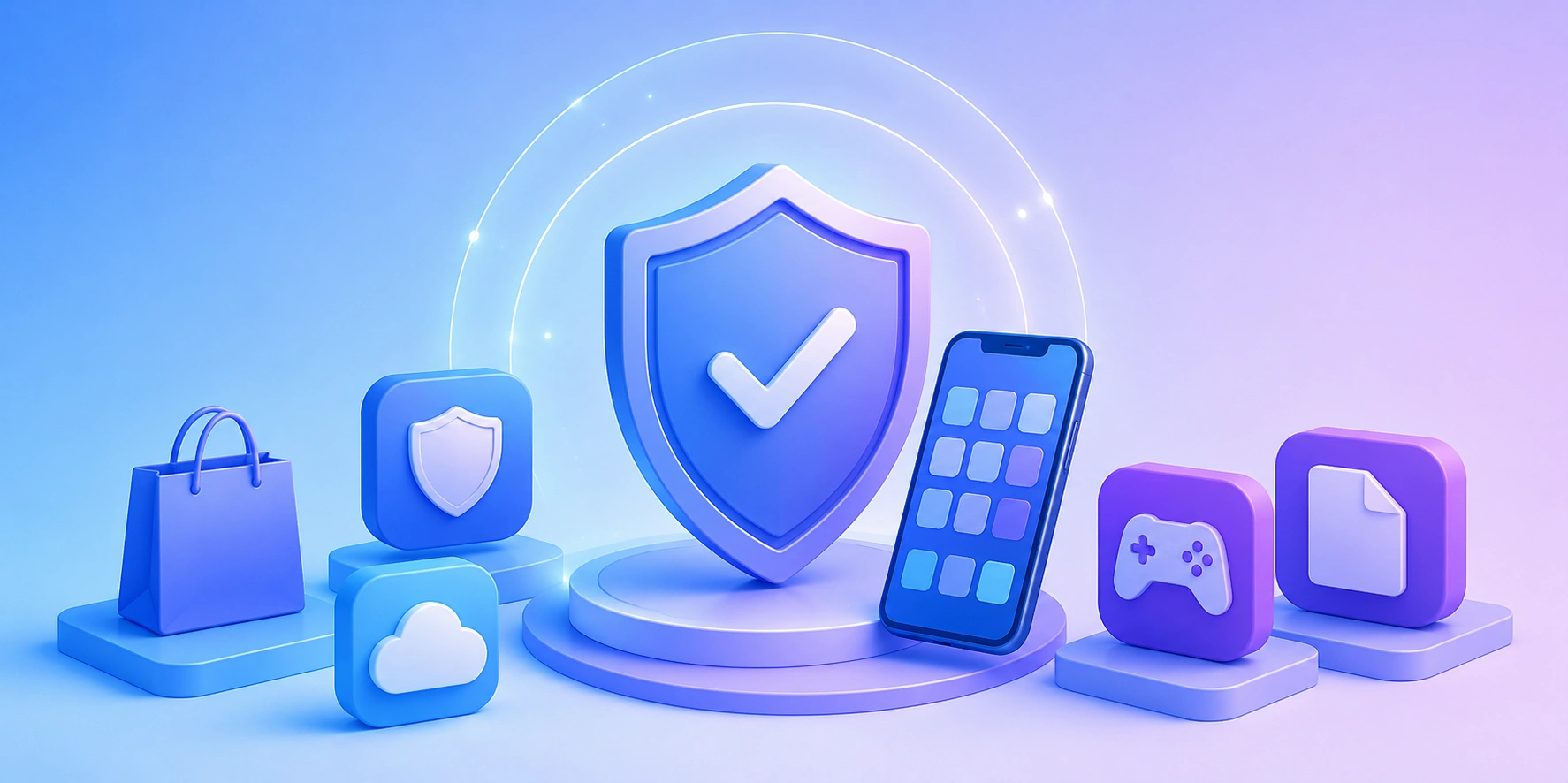 Safe alternatives to Mod APK illustrated with a verified app shield versus a cracked APK file