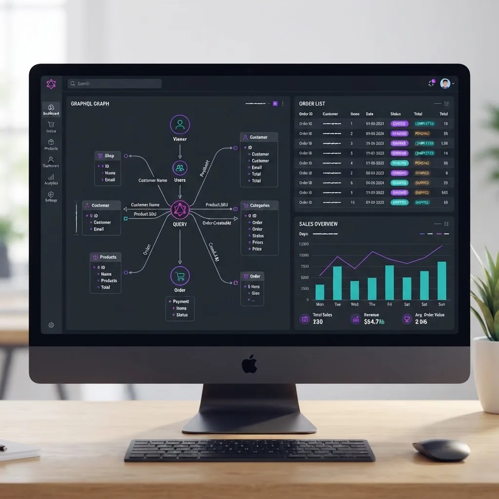 GraphQL powered headless ecommerce admin dashboard with orders and sales panels