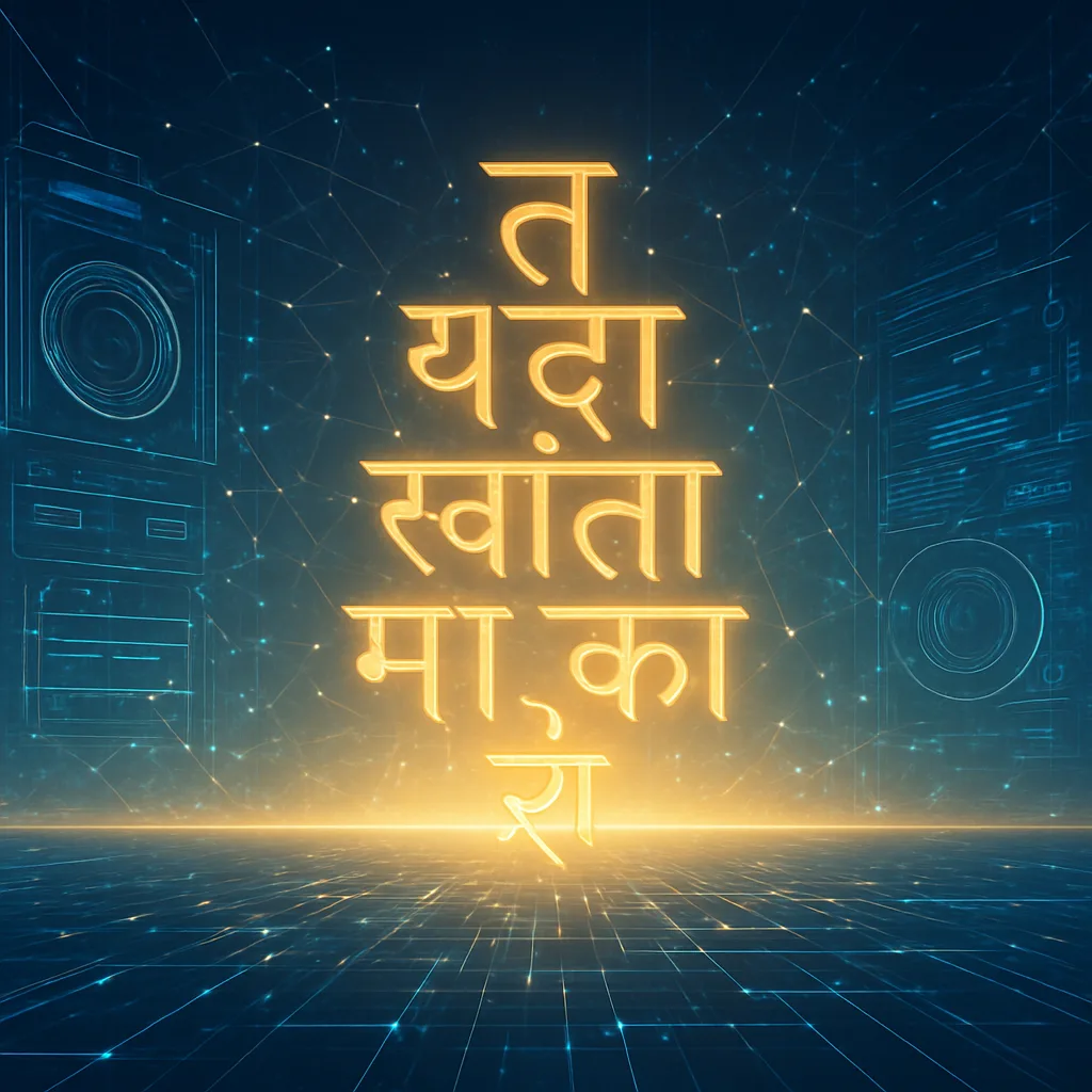 The future of Sanskrit artificial intelligence illustration