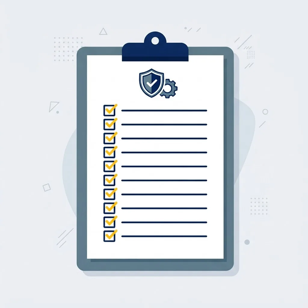 School district AI security audit checklist with shield badge