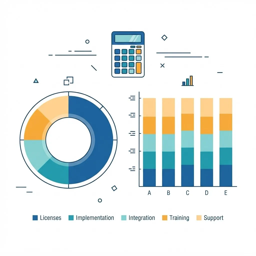 Supply chain software cost breakdown chart illustration
