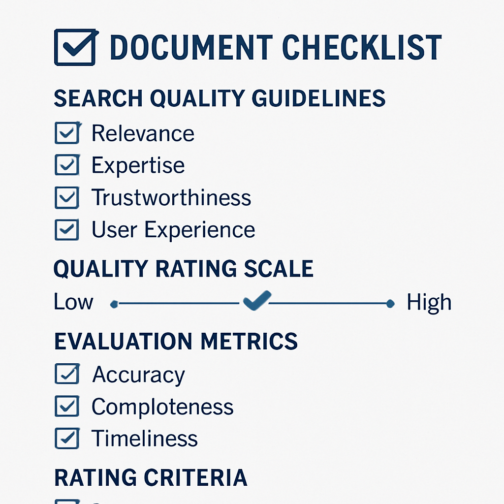 Search quality guidelines and rating criteria