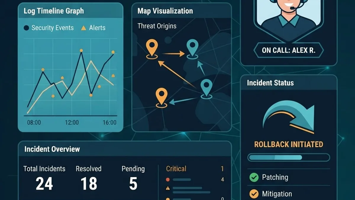 Security incident response and monitoring illustration