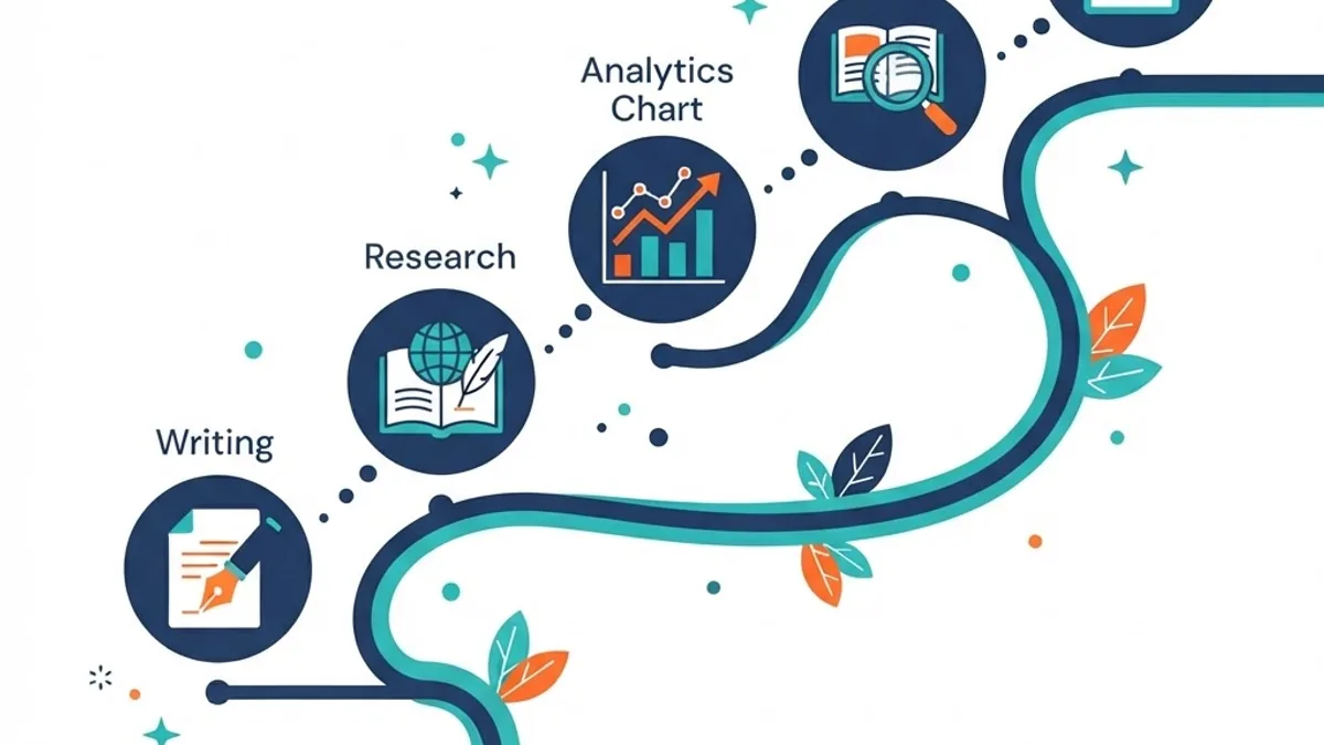 Roadmap of skills needed to become an SEO content writer
