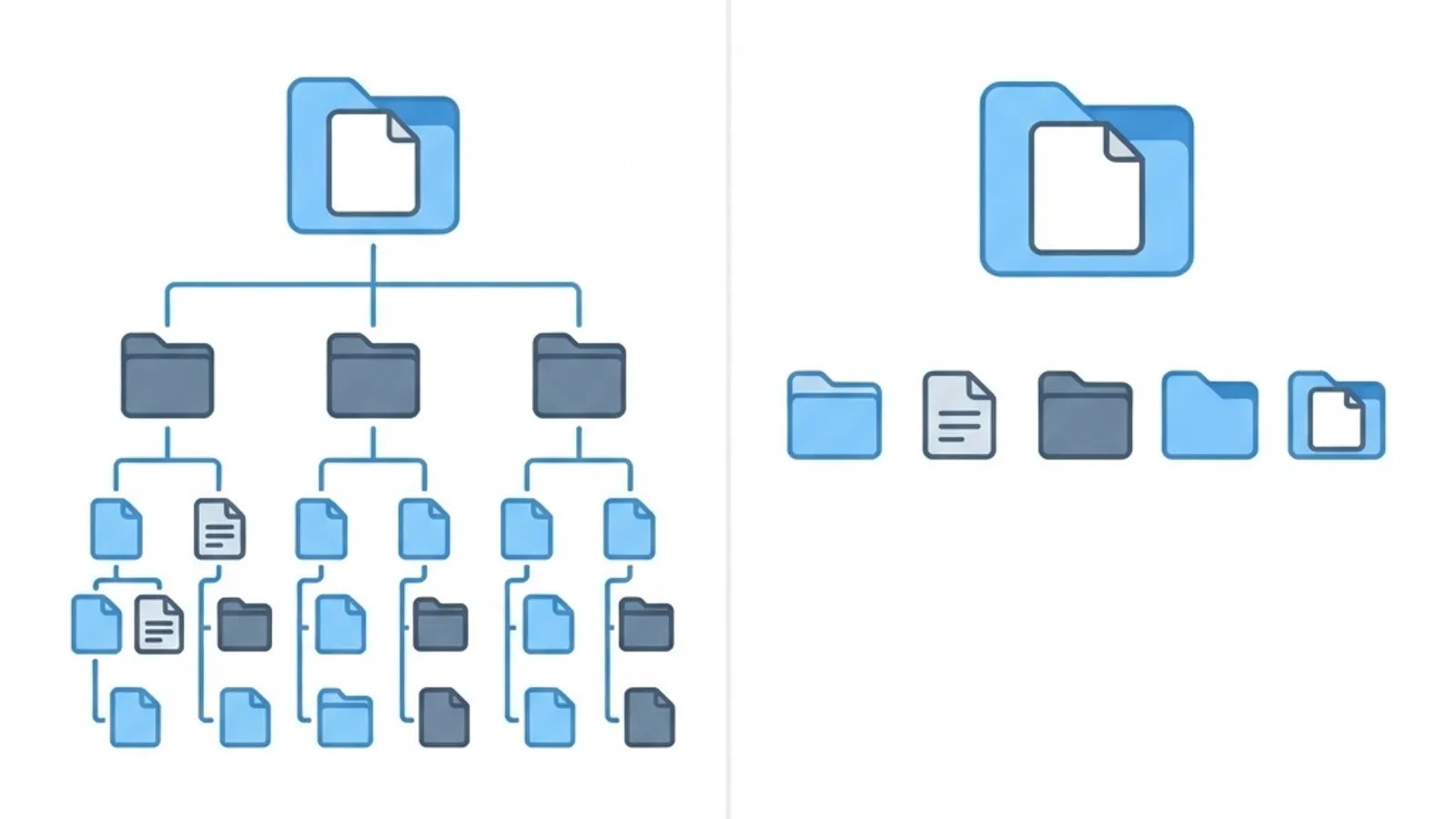 Comparison of a sitemap index tree versus separate sitemap files