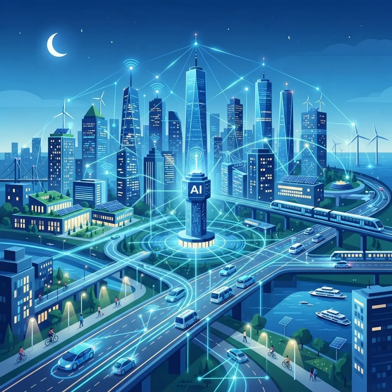 American smart city with AI-driven infrastructure