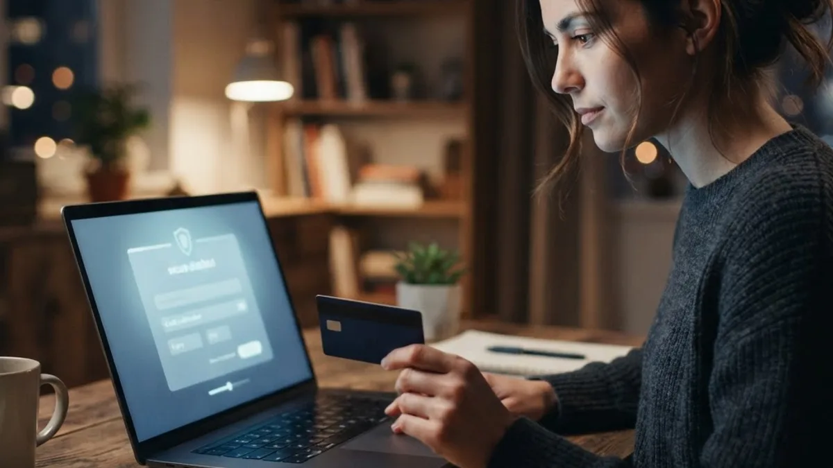 Making a secure online tuition payment with a bank card