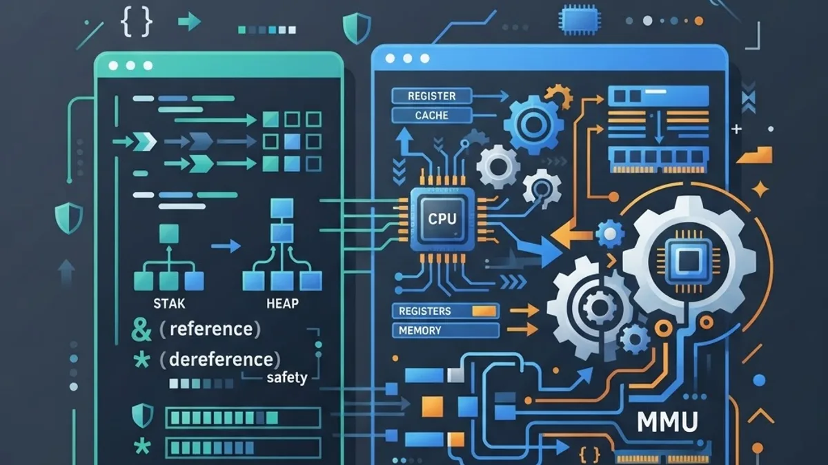 Illustration of systems programming languages and memory safety concepts