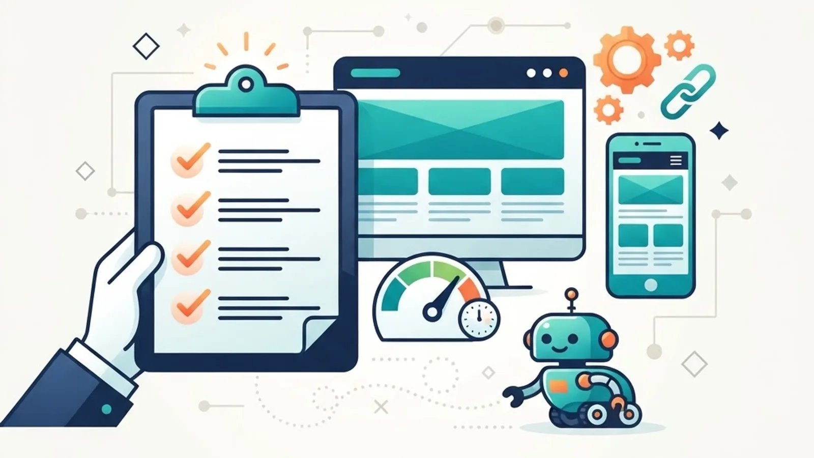 Technical SEO audit checklist illustration
