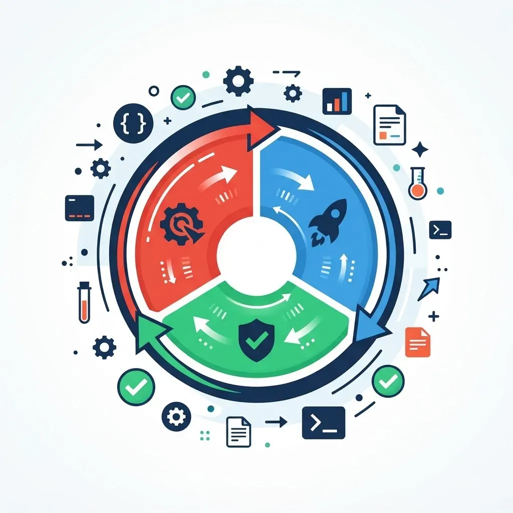The red green refactor test-driven development cycle from XP