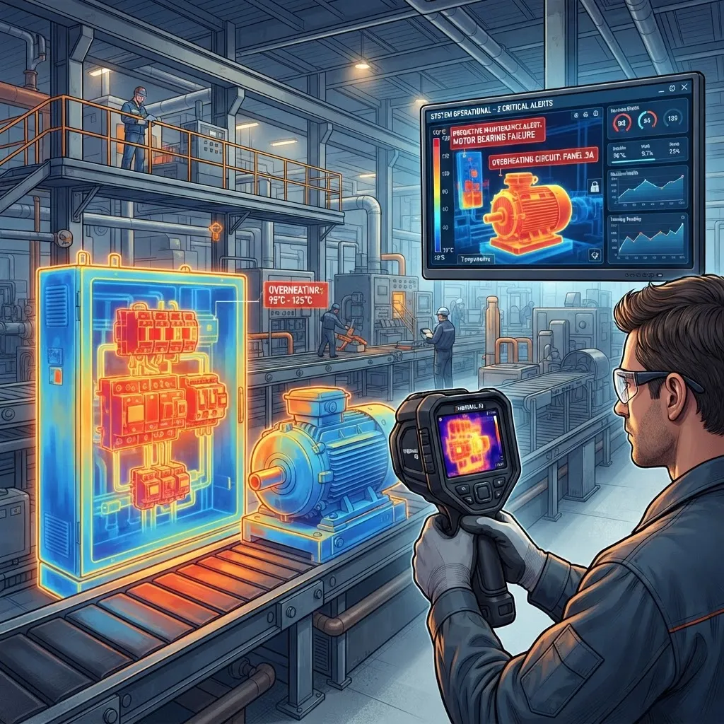 Predictive maintenance thermal scanning of industrial machinery
