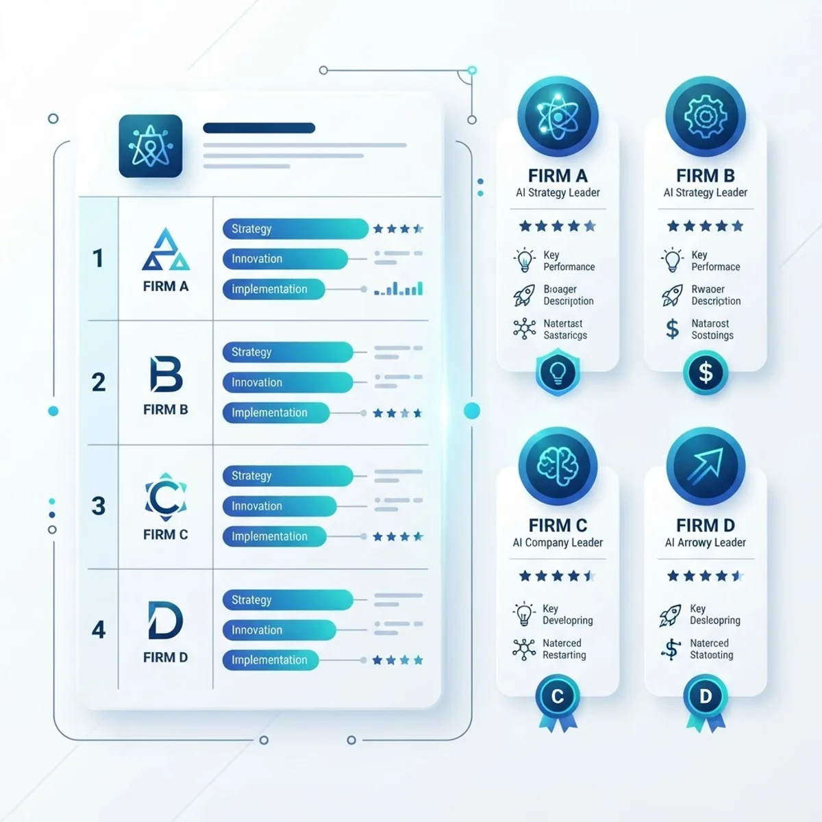 Comparison of top AI consulting firms and models