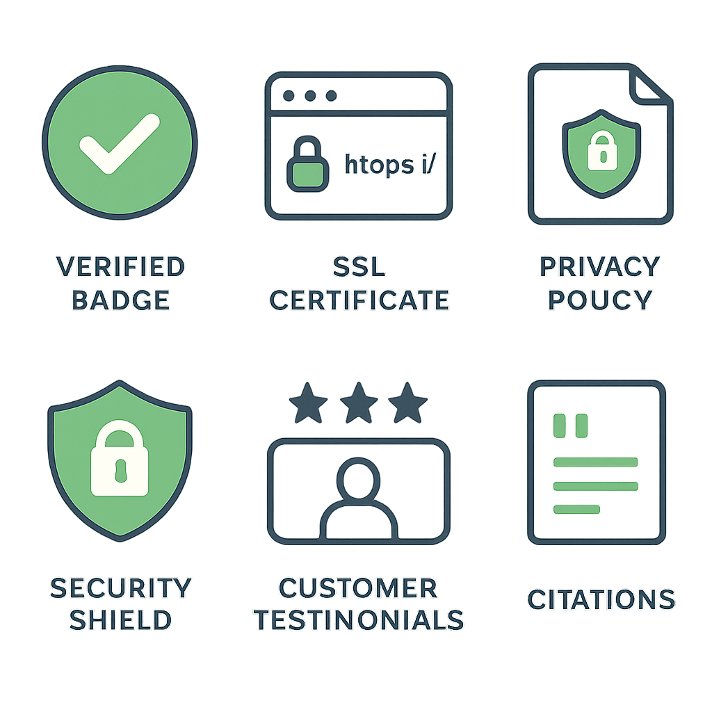 Trustworthiness and credibility signals
