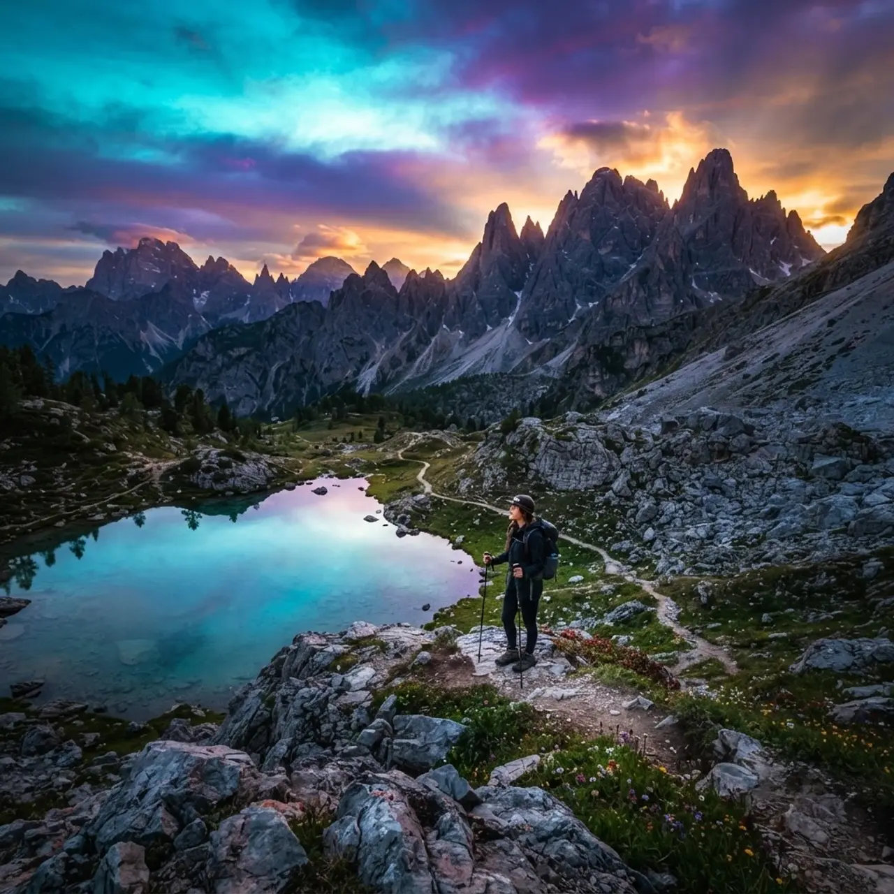 Unnatural lighting in an AI generated travel photo