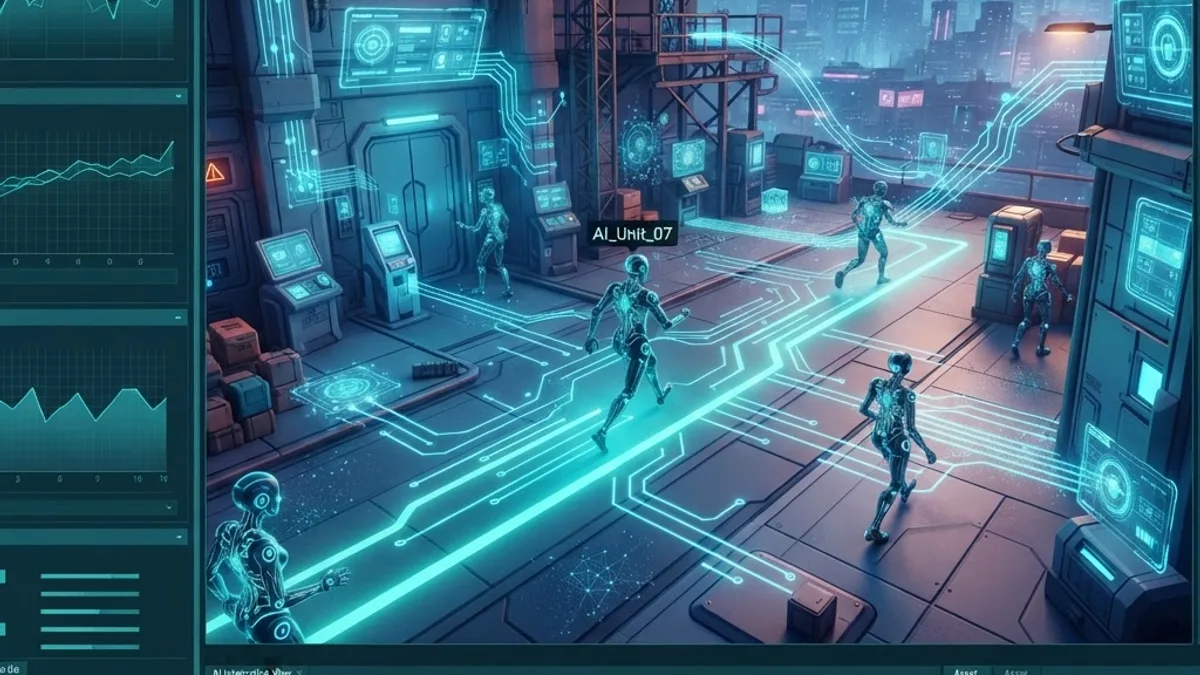 Artificial intelligence integrated into a game engine environment