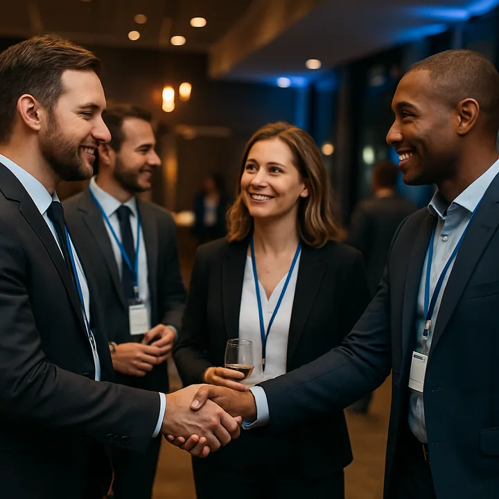 Professionals networking at the World AI Cannes Festival