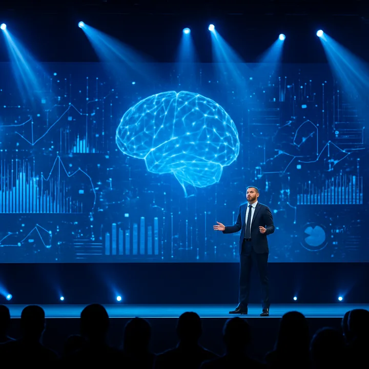 Keynote speakers on stage at the World AI Cannes Festival