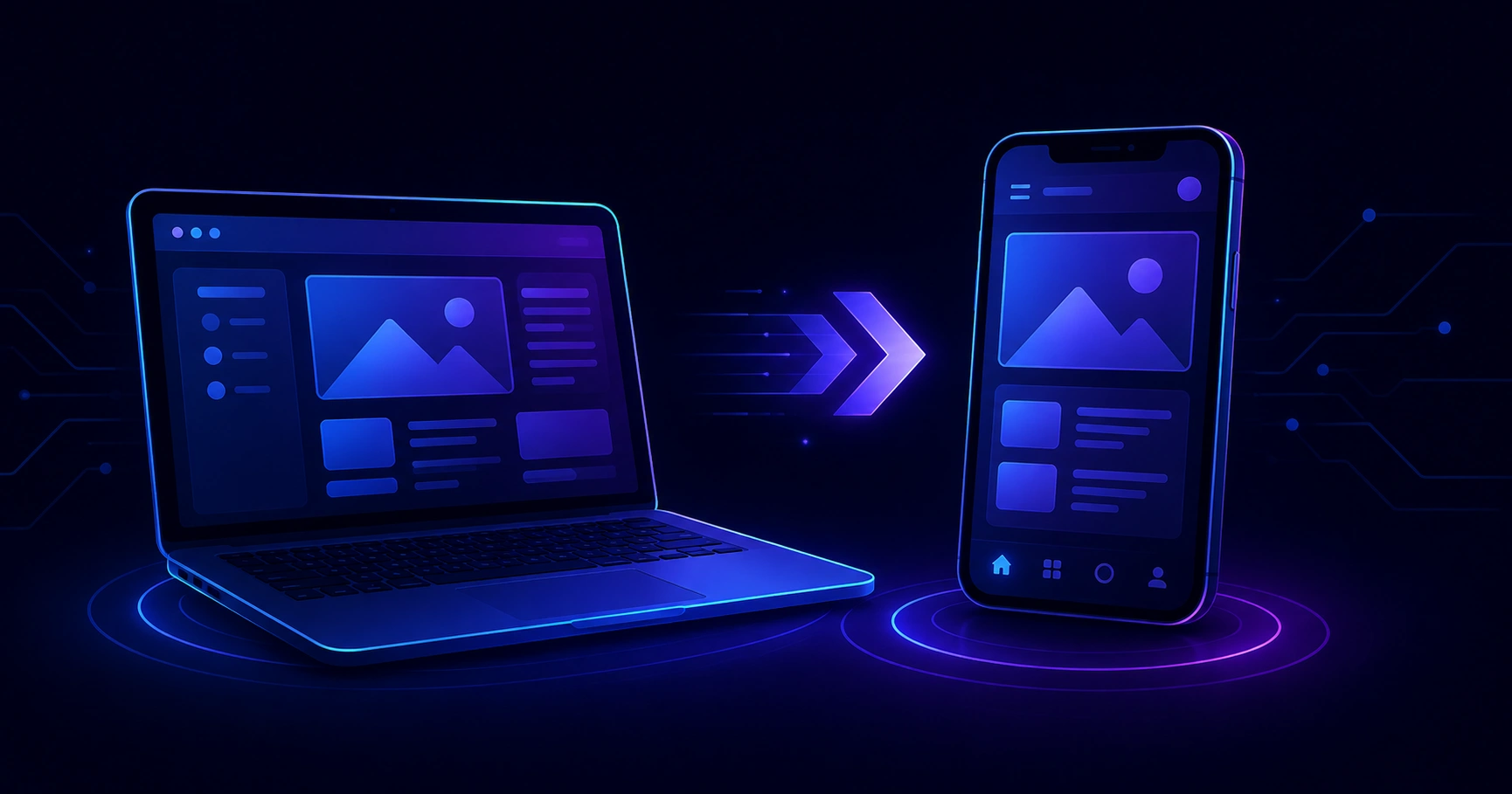 Web app running as a mobile app on phone and laptop