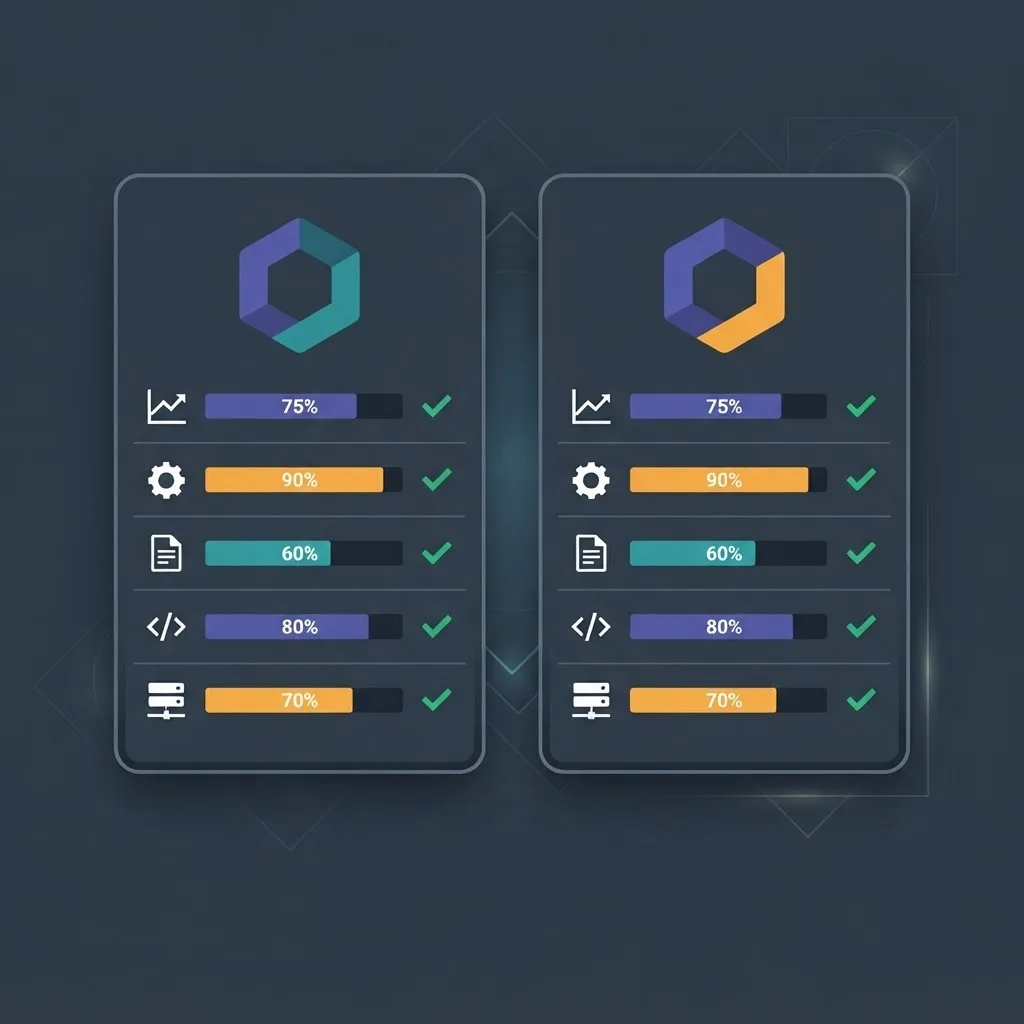 Comparison of leading web frameworks by capability