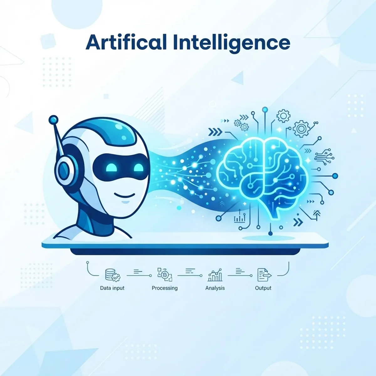 Illustration explaining what artificial intelligence is