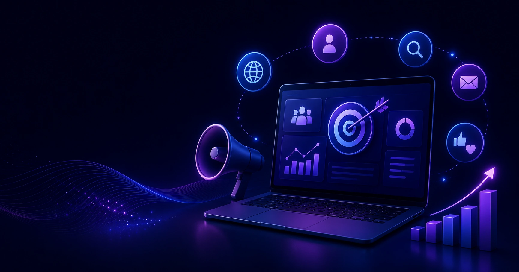 Digital marketing agency overview illustration