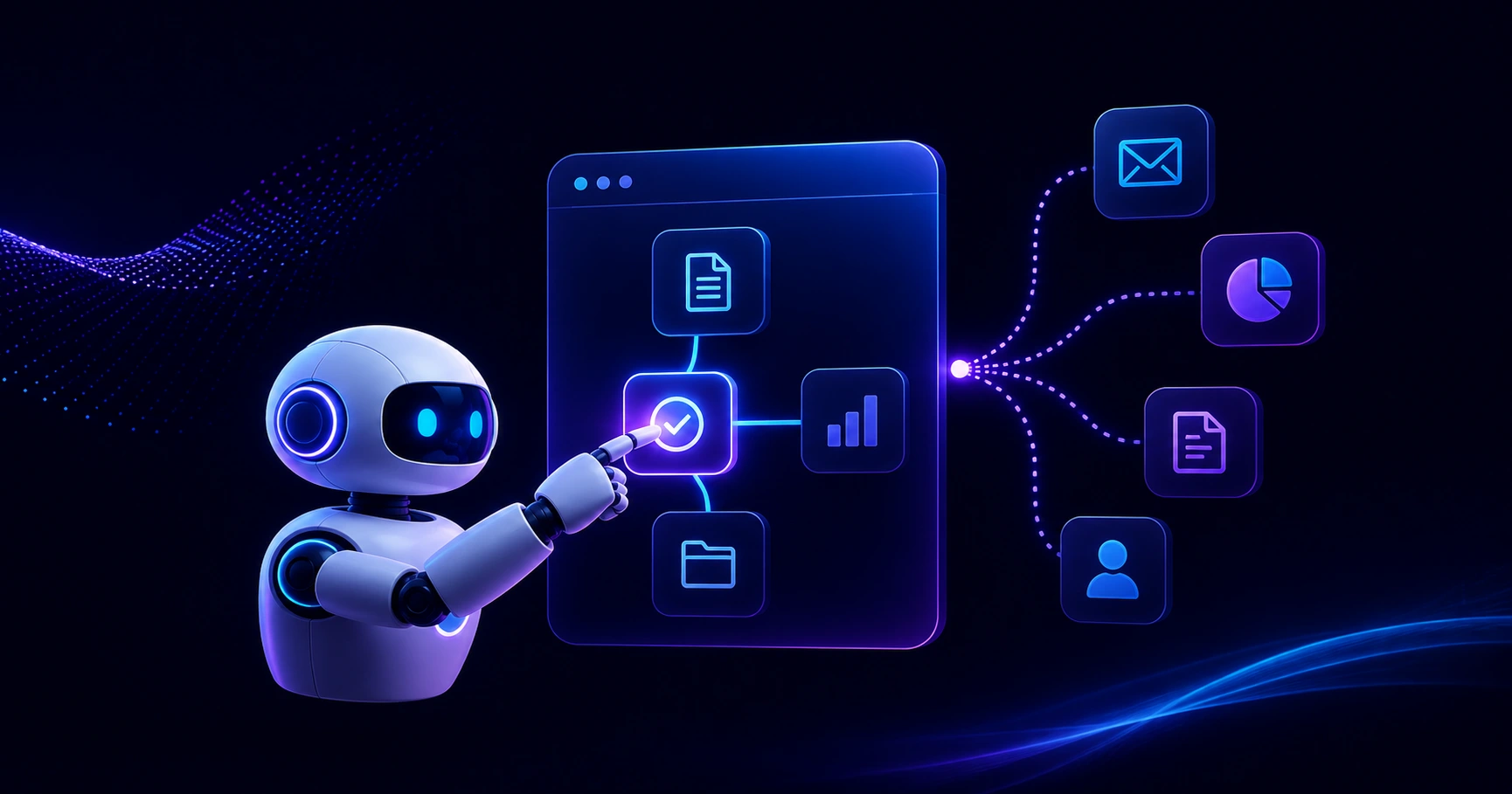 RPA robotic process automation PPT cover illustration