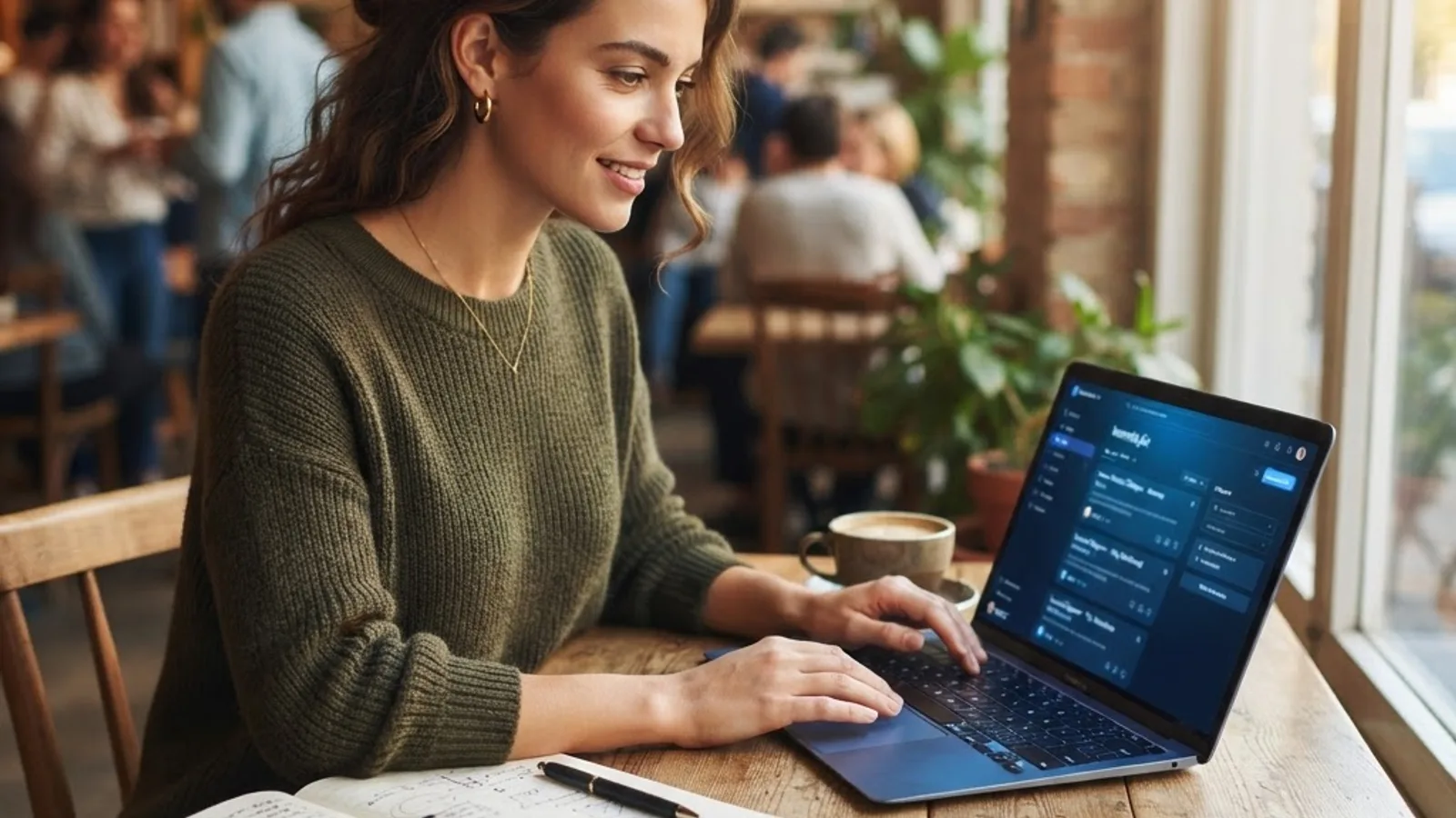 Person browsing remote job listings on a laptop