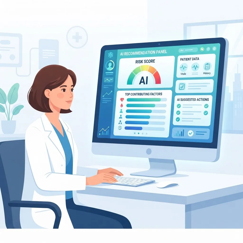 AI clinical decision support system in use