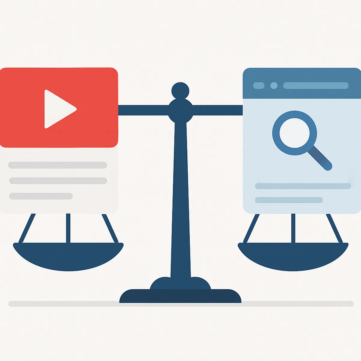 YouTube SEO versus traditional SEO comparison summary