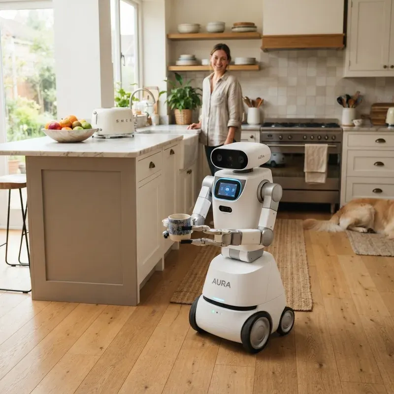 Zeeboinc robot navigating a kitchen during real-world testing